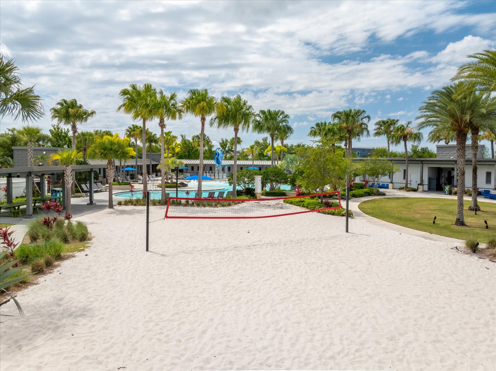 Beach volleyball court at the Laureate Park Aquatic Center in Lake Nona